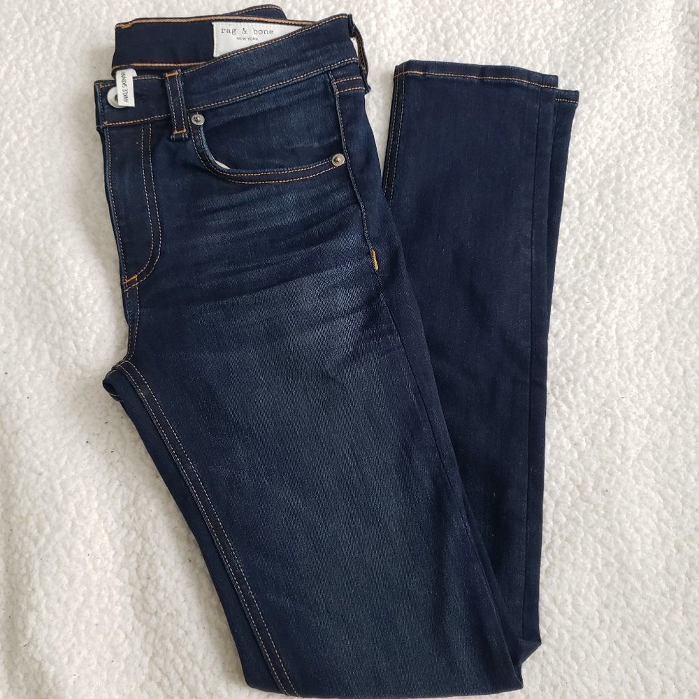 rag & bone Ankle Skinny Jeans in Bloo Moon 27